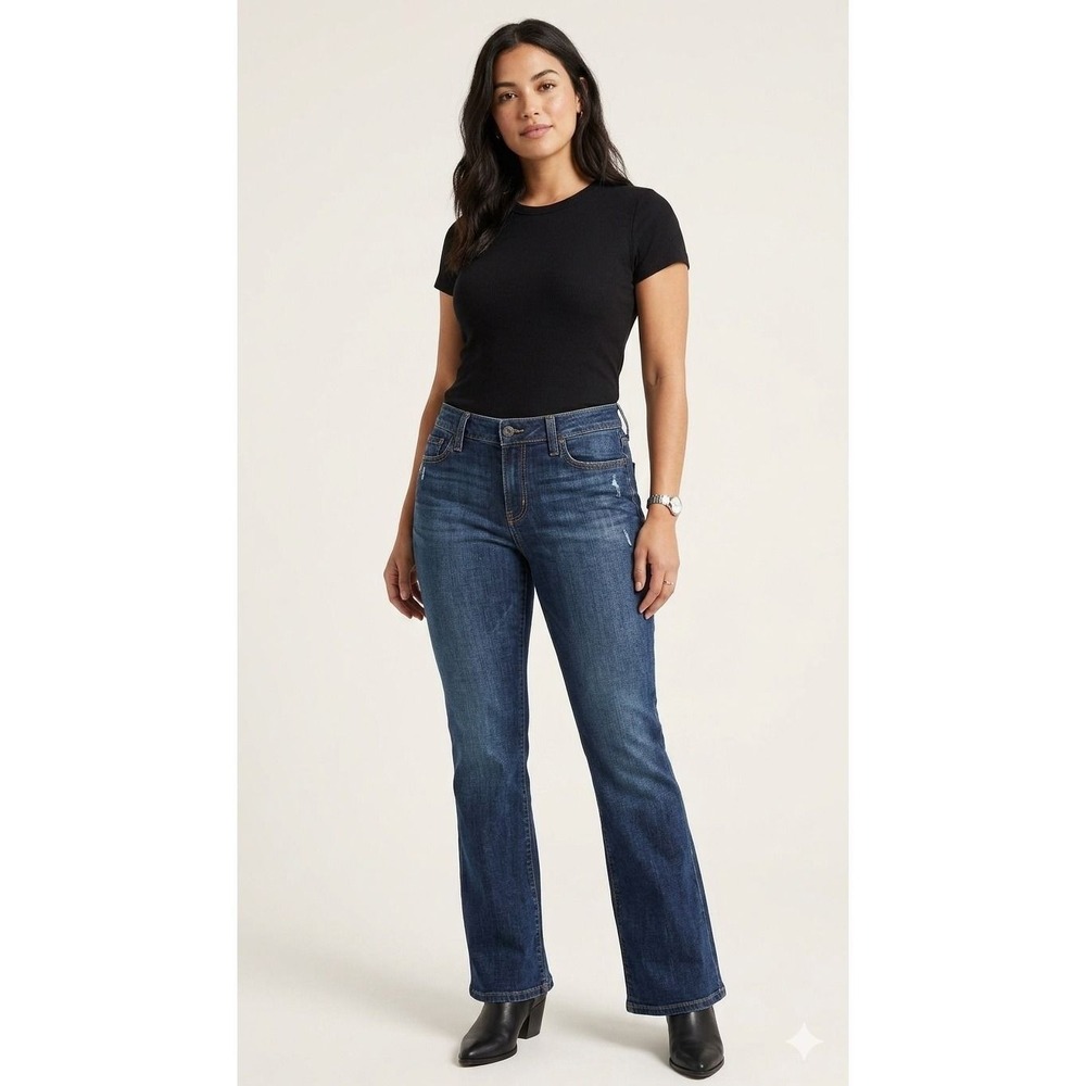 Levis 545 Low Boot Cut Jeans Dark Wash Blue Denim Womens Size 14M 545-0004